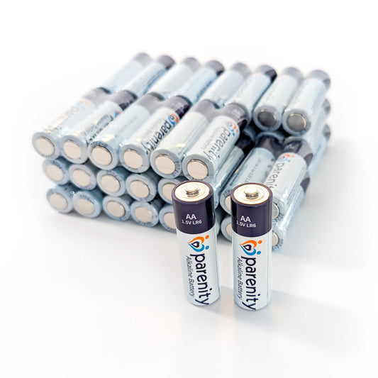 Lot de 48 piles alcalines AA haute performance de Parenity